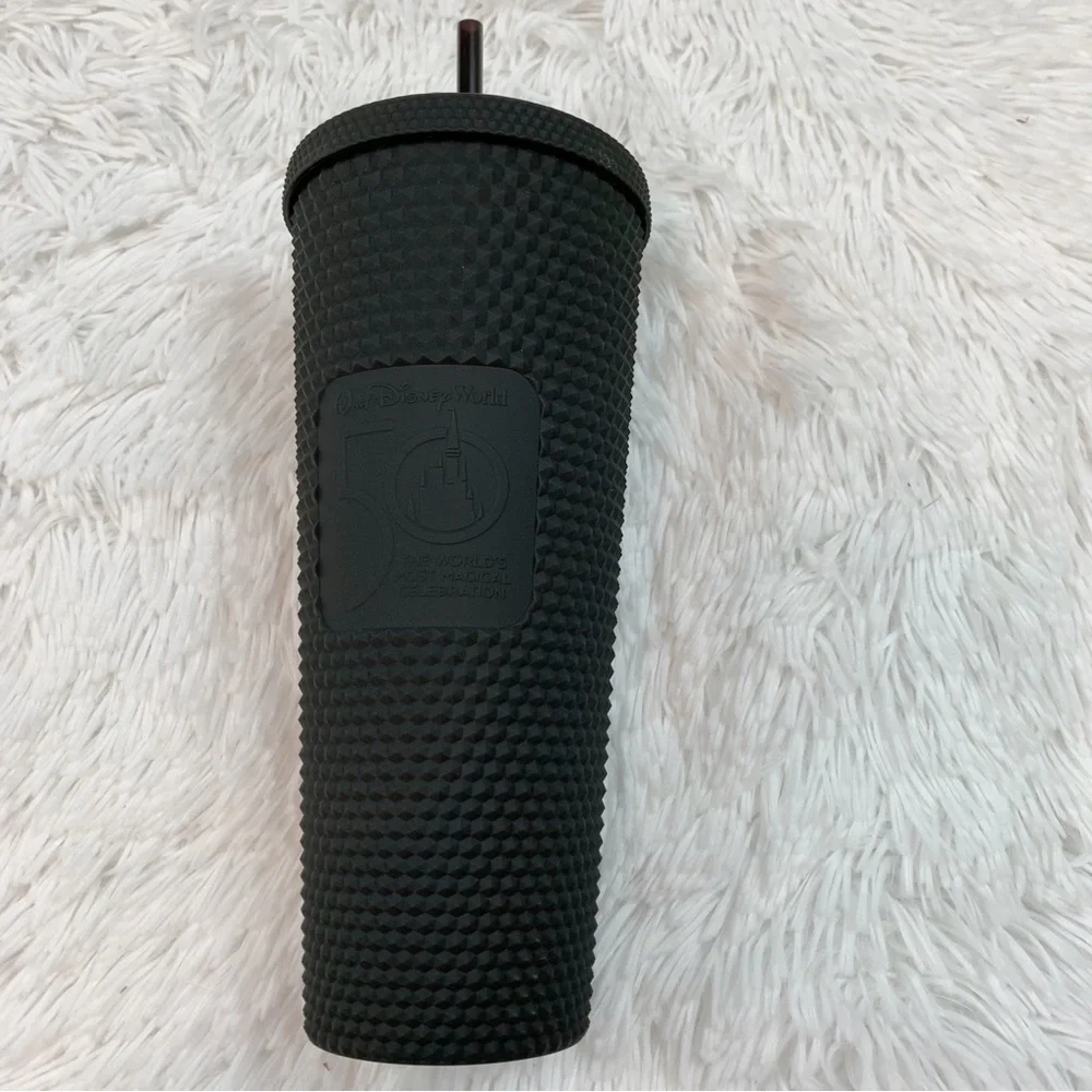 Walt Disney World 50th Anniversary Geometric Starbucks Tumbler matte black 24oz‎